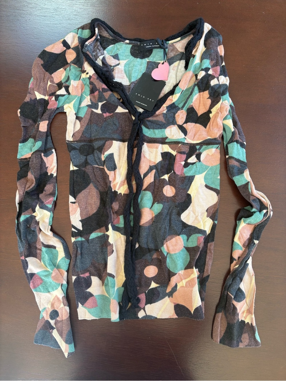 Twin-Set Multi-Color Printed Lightweight Cardigan Jacket